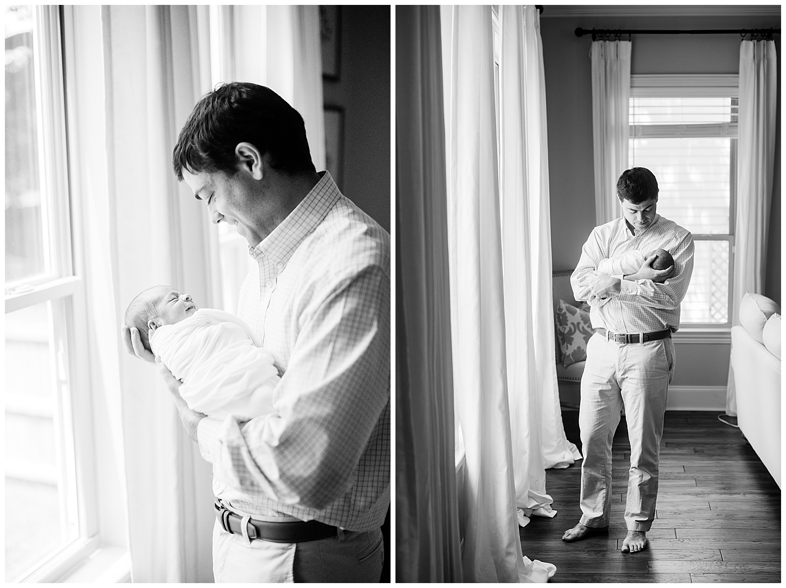 New Orleans Baby Photographer Chelsea Rousey Photography newborn boy nursery mom and dad holding baby