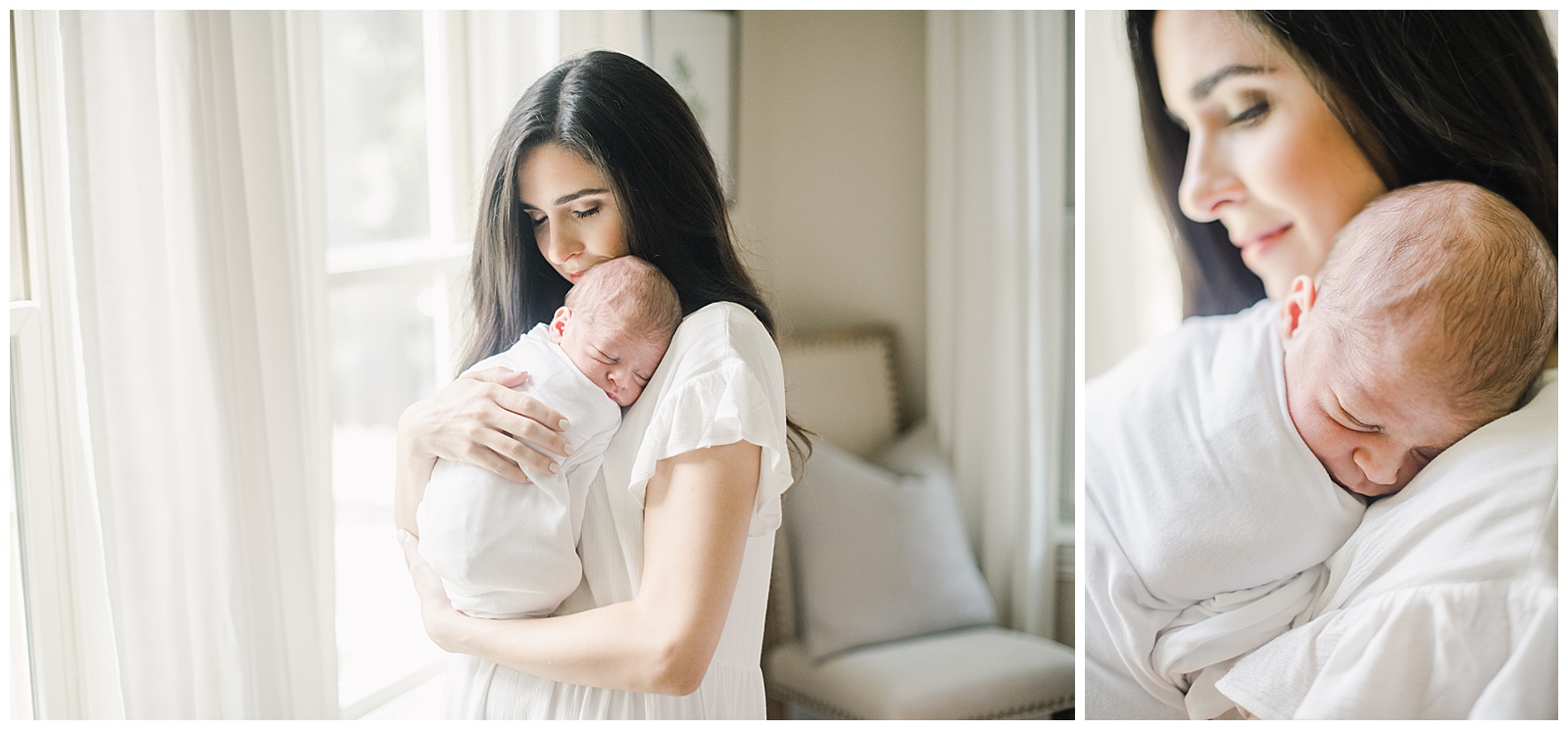 New Orleans Baby Photographer Chelsea Rousey Photography newborn boy nursery mom and dad holding baby