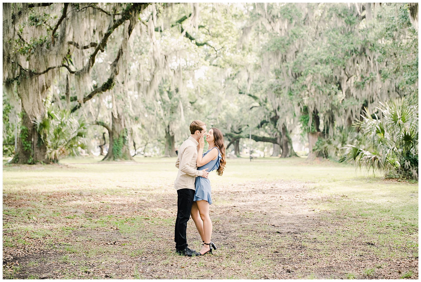 New Orleans Engagement Photos Chelsea Rousey Photography couple in love in city park laughing