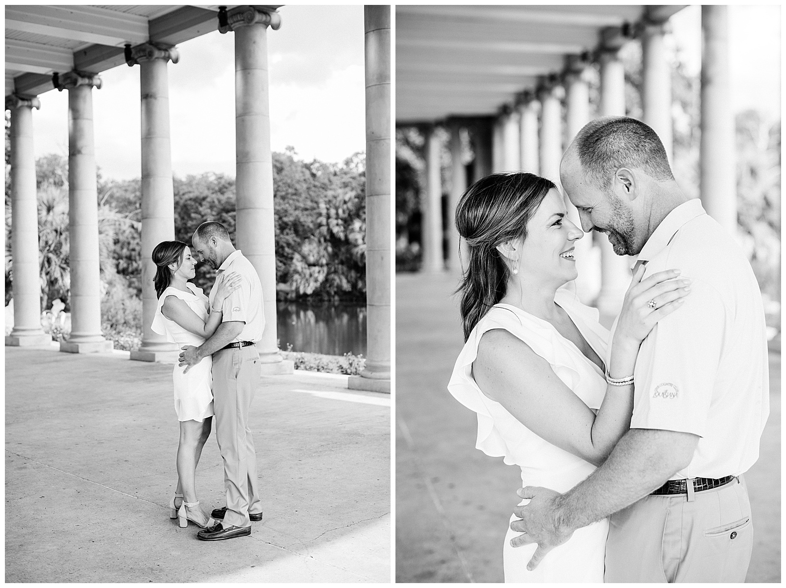 New Orleans Engagement Photos Chelsea Rousey Photography couple in love laughin black and white
