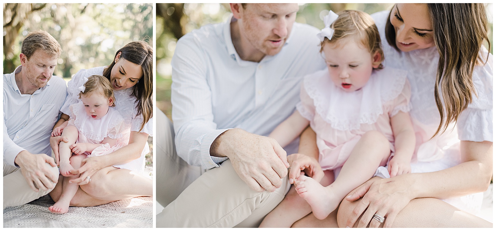 New Orleans Family Photographer Chelsea Rousey Photography mom and dad playing with daughter