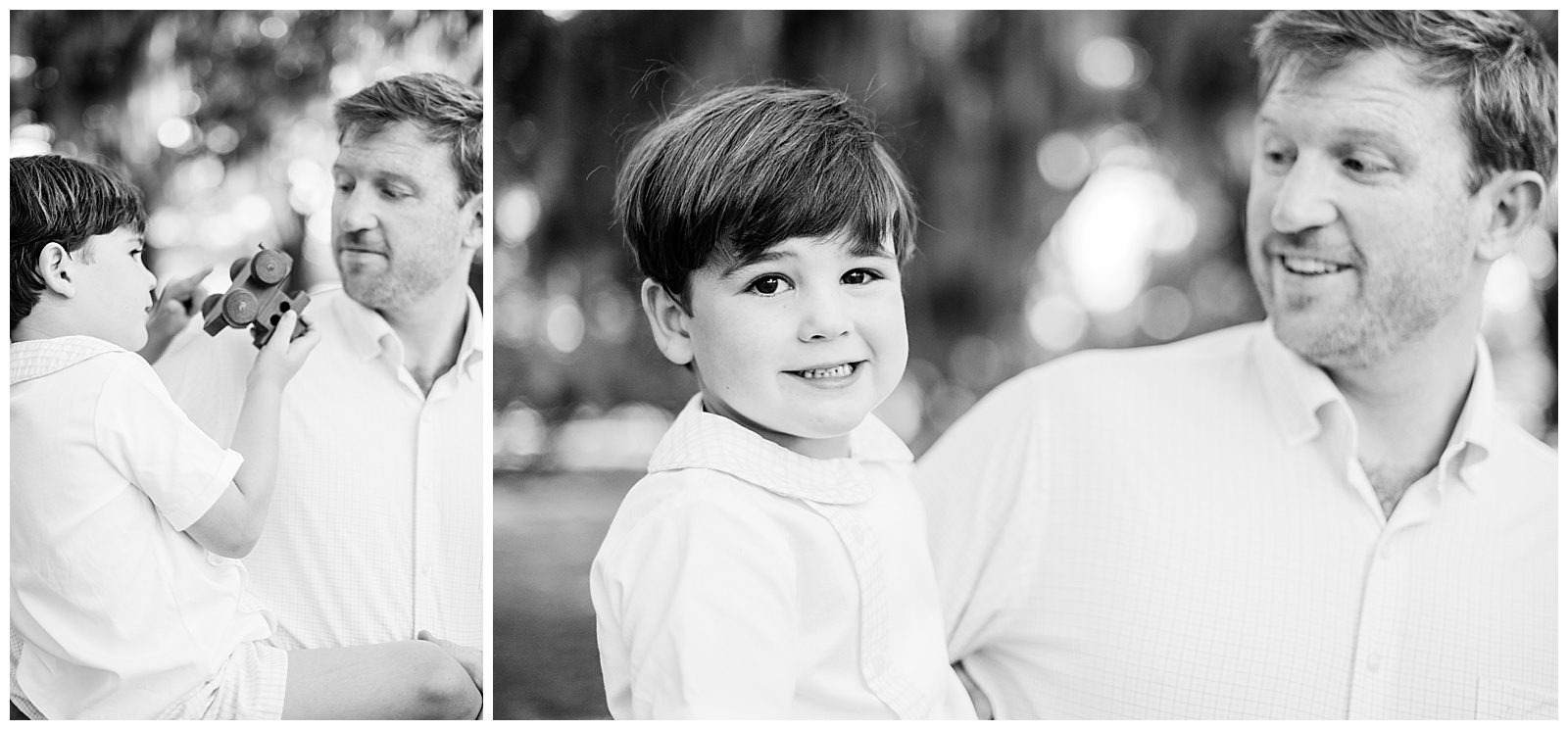 New Orleans Family Photographer Chelsea Rousey Photography black and white dad and son