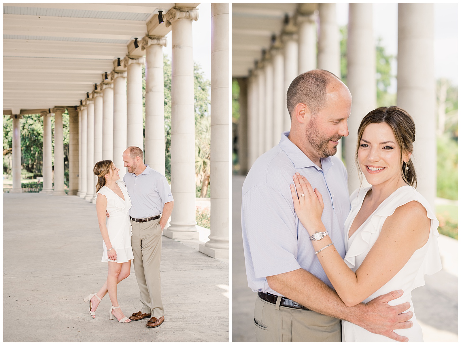 New Orleans Engagement Photos Chelsea Rousey Photography City pak peristyle